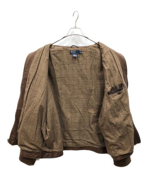 POLO RALPH LAUREN（ポロ・ラルフローレン）POLO RALPH LAUREN (ポロ・ラルフローレン) レザージャケット ブラウン サイズ:XXLの古着・服飾アイテム