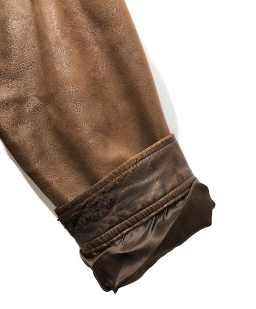 POLO RALPH LAUREN（ポロ・ラルフローレン）POLO RALPH LAUREN (ポロ・ラルフローレン) レザージャケット ブラウン サイズ:XXLの古着・服飾アイテム