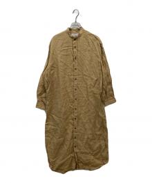 INDIVIDUALIZED SHIRTS（インディビジュアライズドシャツ）の古着「リネンロングシャツ」｜ブラウン