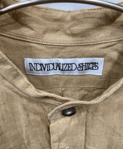 INDIVIDUALIZED SHIRTS（インディビジュアライズドシャツ）INDIVIDUALIZED SHIRTS (インディビジュアライズドシャツ) リネンロングシャツ ブラウン サイズ:-の古着・服飾アイテム