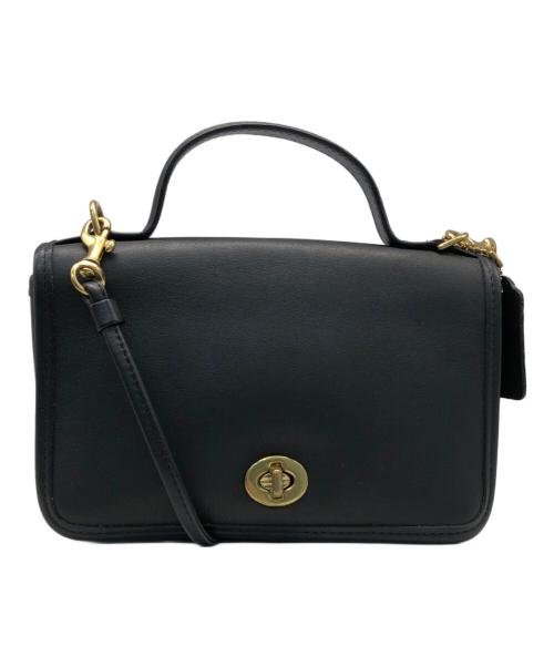 COACH（コーチ）COACH (コーチ) ターンロックミニショルダーバッグ ブラックの古着・服飾アイテム