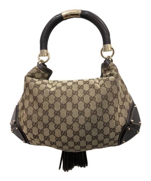 GUCCI（グッチ）GUCCI (グッチ) インディハンドバッグ ブラウンの古着・服飾アイテム