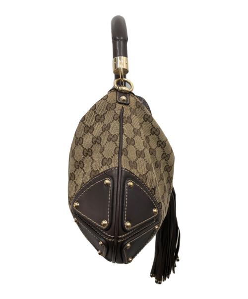 GUCCI（グッチ）GUCCI (グッチ) インディハンドバッグ ブラウンの古着・服飾アイテム