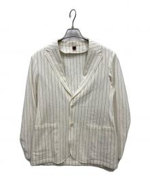 UNITED ARROWS（ユナイテッドアローズ）の古着「シアサッカーストライプシングル2ボタンジャケット」｜ホワイト
