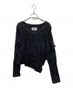 MM6 Maison Margielaエムエムシックスメゾンマルジェラ）の古着「デザインカットソー」｜ブラック