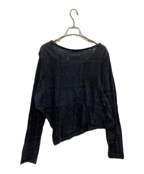 MM6 Maison Margiela（エムエムシックスメゾンマルジェラ）MM6 Maison Margiela (エムエムシックスメゾンマルジェラ) デザインカットソー ブラック サイズ:Mの古着・服飾アイテム