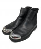 ck Calvin Kleinシーケーカルバンクライン）の古着「メタルトゥ サイドゴア ブーツ」｜ブラック