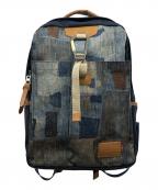 master-pieceマスターピース）の古着「刺し子プリントリュック」｜ネイビー