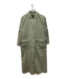Eddie Bauer（エディーバウアー）の古着「ノーカラーコート」｜カーキ
