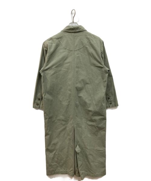 Eddie Bauer（エディーバウアー）Eddie Bauer (エディーバウアー) ノーカラーコート カーキ サイズ:Mの古着・服飾アイテム