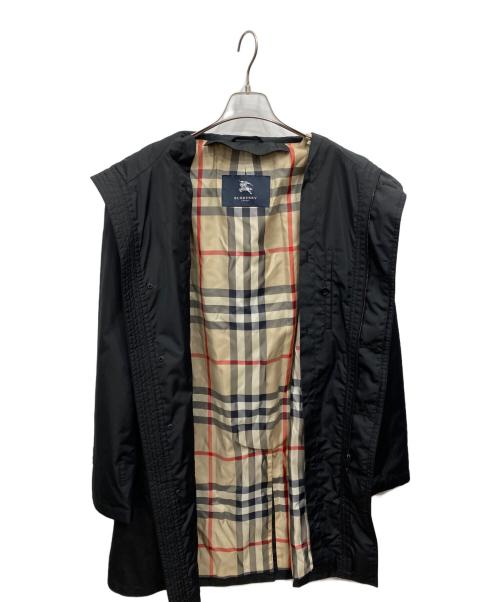 BURBERRY LONDON（バーバリーロンドン）BURBERRY LONDON (バーバリーロンドン) 裏ノバチェック柄ナイロンコート ブラック サイズ:ＬＬの古着・服飾アイテム