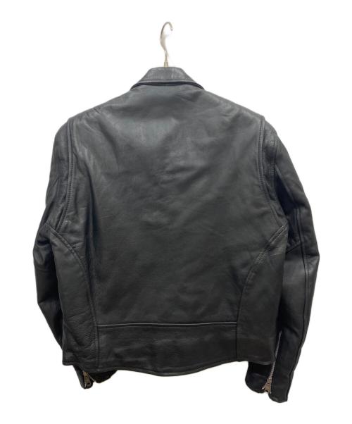 CUIRS LONDON（キュイーロンドン）CUIRS LONDON (キュイーロンドン) レザーダブルライダースジャケット ブラック サイズ:Lの古着・服飾アイテム