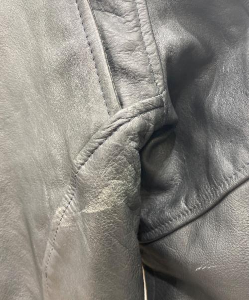 CUIRS LONDON（キュイーロンドン）CUIRS LONDON (キュイーロンドン) レザーダブルライダースジャケット ブラック サイズ:Lの古着・服飾アイテム