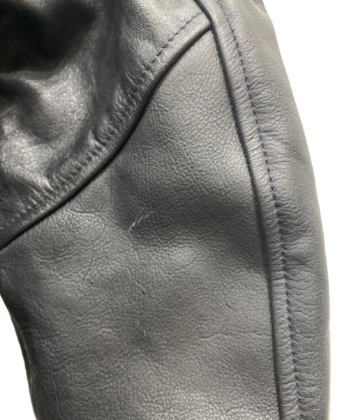 CUIRS LONDON（キュイーロンドン）CUIRS LONDON (キュイーロンドン) レザーダブルライダースジャケット ブラック サイズ:Lの古着・服飾アイテム