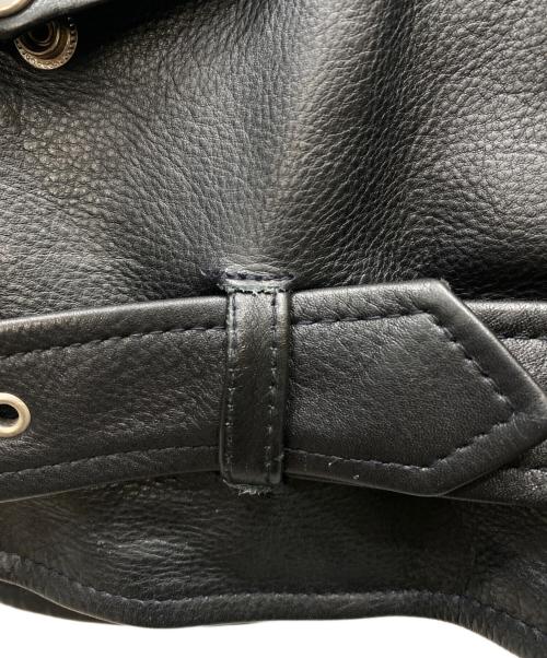 CUIRS LONDON（キュイーロンドン）CUIRS LONDON (キュイーロンドン) レザーダブルライダースジャケット ブラック サイズ:Lの古着・服飾アイテム
