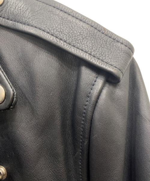 CUIRS LONDON（キュイーロンドン）CUIRS LONDON (キュイーロンドン) レザーダブルライダースジャケット ブラック サイズ:Lの古着・服飾アイテム