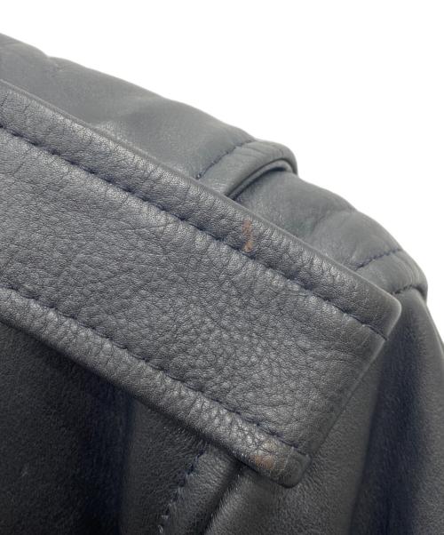 CUIRS LONDON（キュイーロンドン）CUIRS LONDON (キュイーロンドン) レザーダブルライダースジャケット ブラック サイズ:Lの古着・服飾アイテム