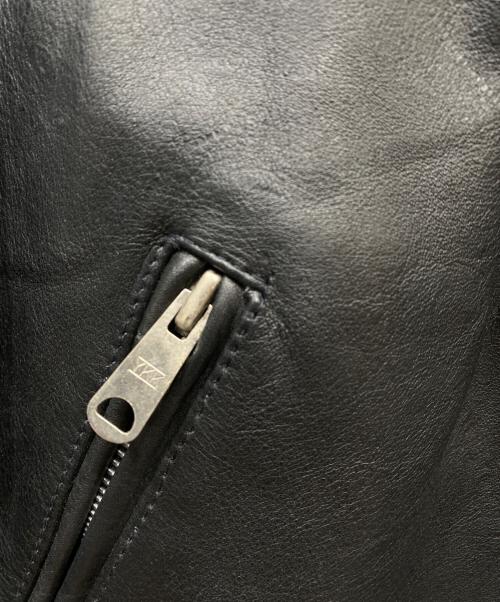 CUIRS LONDON（キュイーロンドン）CUIRS LONDON (キュイーロンドン) レザーダブルライダースジャケット ブラック サイズ:Lの古着・服飾アイテム