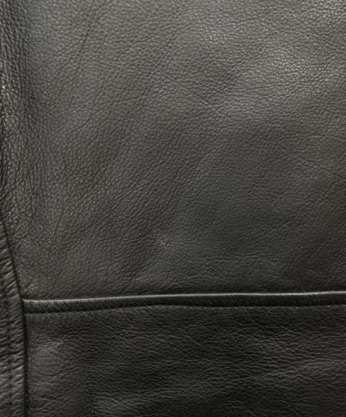 CUIRS LONDON（キュイーロンドン）CUIRS LONDON (キュイーロンドン) レザーダブルライダースジャケット ブラック サイズ:Lの古着・服飾アイテム