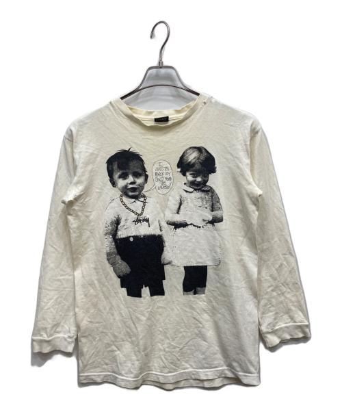 stussy（ステューシー）stussy (ステューシー) ロングスリーブTシャツ ホワイト サイズ:Sの古着・服飾アイテム