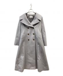 EMMEL REFINES（エメル リファインズ）の古着「EM ダブルボタン ロングコート」｜ラベンダー