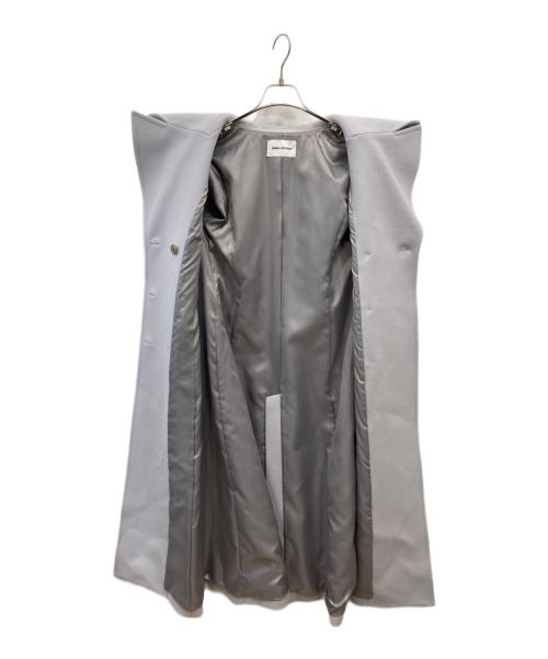 EMMEL REFINES（エメル リファインズ）EMMEL REFINES (エメル リファインズ) EM ダブルボタン ロングコート ラベンダー サイズ:Mの古着・服飾アイテム