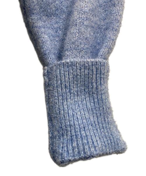 Snidel（スナイデル）Snidel (スナイデル) リボンモチーフカーディガン スカイブルー サイズ:FREEの古着・服飾アイテム