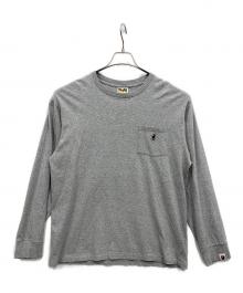 BAPE BY A BATHING APE（ベイプバイアベイシングエイプ）の古着「ポケットカットソー」｜グレー