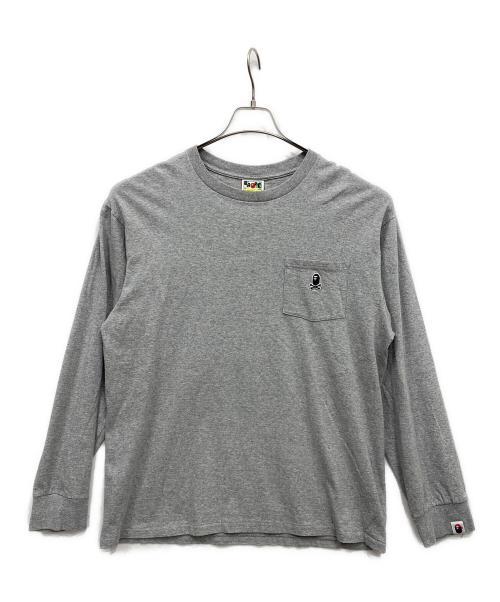 BAPE BY A BATHING APE（ベイプバイアベイシングエイプ）BAPE BY A BATHING APE (ベイプバイアベイシングエイプ) ポケットカットソー グレー サイズ:XLの古着・服飾アイテム