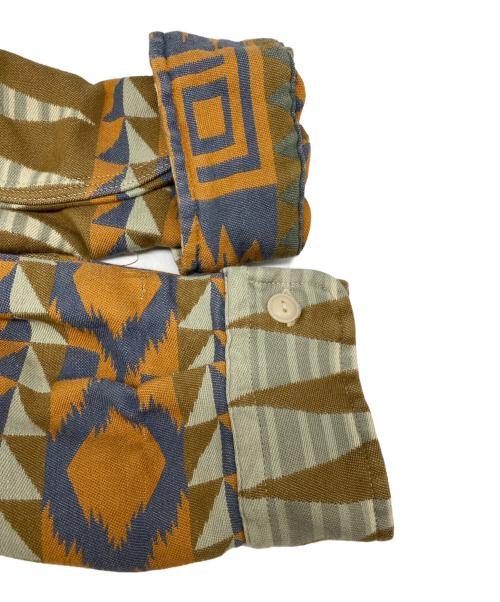 RRL（ダブルアールエル）RRL (ダブルアールエル) ネイティブ柄ジャガード織りワークシャツ ブラウン サイズ:XLの古着・服飾アイテム