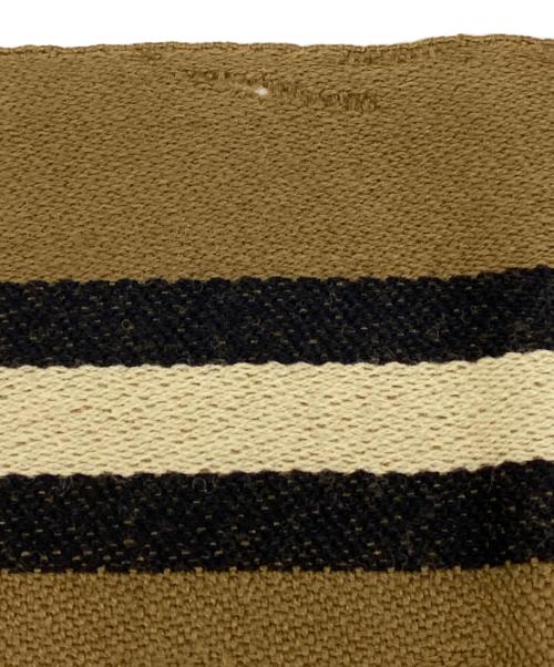 GUCCI（グッチ）GUCCI (グッチ) フリンジGG柄ウールマフラー ブラウンの古着・服飾アイテム