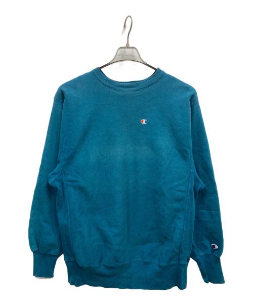 Champion REVERSE WEAVE（チャンピオン リバース ウィーブ）Champion REVERSE WEAVE (チャンピオン リバース ウィーブ) クルーネックスウェット ブルー サイズ:XLの古着・服飾アイテム
