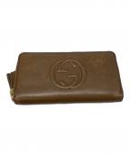 GUCCIグッチ）の古着「インターロッキングGロングウォレット」｜ブラウン