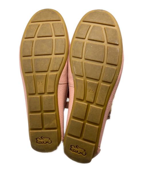 COACH（コーチ）COACH (コーチ) MAVIS LEATHER LOAFER ピンク サイズ:24.5㎝の古着・服飾アイテム