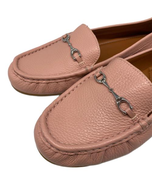 COACH（コーチ）COACH (コーチ) MAVIS LEATHER LOAFER ピンク サイズ:24.5㎝の古着・服飾アイテム