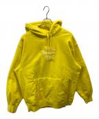 SUPREMEシュプリーム）の古着「20AW Cross Box Logo Hooded Sweatshirt」｜イエロー