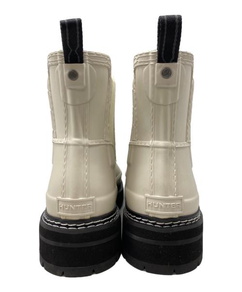 HUNTER（ハンター）HUNTER (ハンター) ステッチディテール チェルシーブーツ ホワイト サイズ:UK6の古着・服飾アイテム