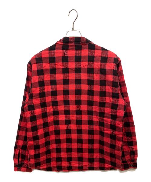 OLD STUSSY（オールドステューシー）OLD STUSSY (オールドステューシー) チェックシャツジャケット レッド サイズ:Lの古着・服飾アイテム