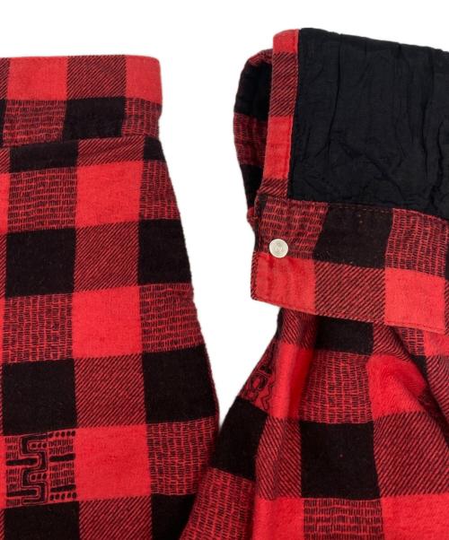 OLD STUSSY（オールドステューシー）OLD STUSSY (オールドステューシー) チェックシャツジャケット レッド サイズ:Lの古着・服飾アイテム