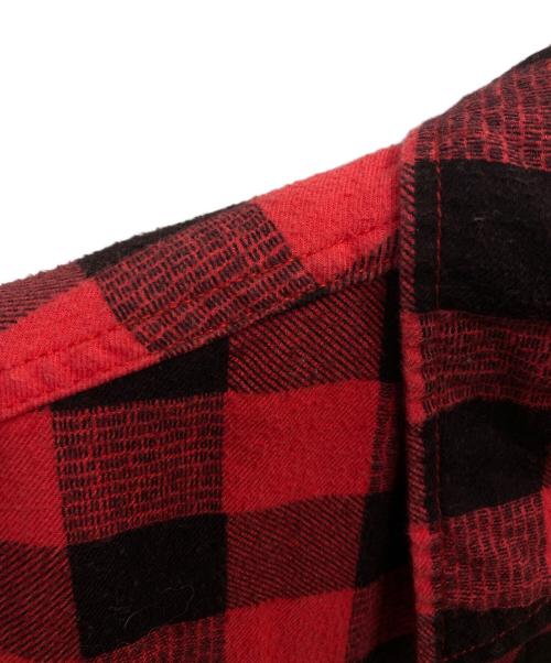 OLD STUSSY（オールドステューシー）OLD STUSSY (オールドステューシー) チェックシャツジャケット レッド サイズ:Lの古着・服飾アイテム