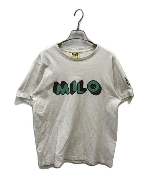 BAPE BY A BATHING APE（ベイプバイアベイシングエイプ）BAPE BY A BATHING APE (ベイプバイアベイシングエイプ) プリントTシャツ ホワイト サイズ:Mの古着・服飾アイテム