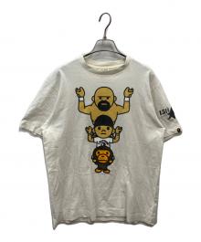 BAPE BY A BATHING APE（ベイプバイアベイシングエイプ）の古着「プリントTシャツ」｜ホワイト
