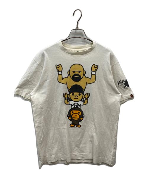 BAPE BY A BATHING APE（ベイプバイアベイシングエイプ）BAPE BY A BATHING APE (ベイプバイアベイシングエイプ) プリントTシャツ ホワイト サイズ:Mの古着・服飾アイテム