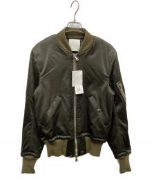 ESTNATION（エストネーション）の古着「ダブルサテンMA-1ジャケット」｜カーキ