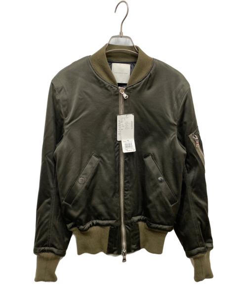 ESTNATION（エストネーション）ESTNATION (エストネーション) ダブルサテンMA-1ジャケット カーキ サイズ:Sの古着・服飾アイテム