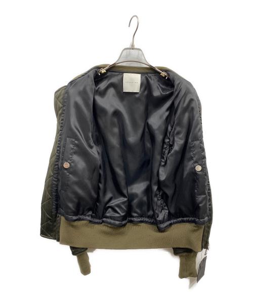 ESTNATION（エストネーション）ESTNATION (エストネーション) ダブルサテンMA-1ジャケット カーキ サイズ:Sの古着・服飾アイテム