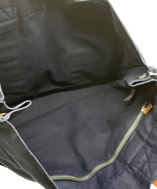 HERMES（エルメス）HERMES (エルメス) キャンバストートバッグ オレンジ×ネイビーの古着・服飾アイテム