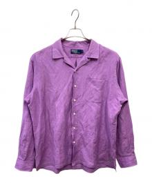 POLO RALPH LAUREN（ポロ・ラルフローレン）の古着「シルクリネンオープンカラーシャツ」｜パープル