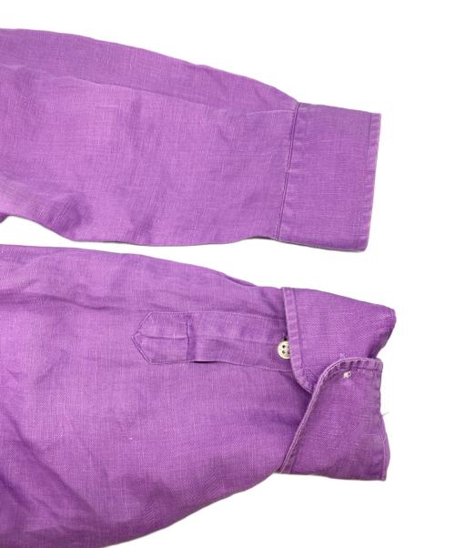 POLO RALPH LAUREN（ポロ・ラルフローレン）POLO RALPH LAUREN (ポロ・ラルフローレン) シルクリネンオープンカラーシャツ パープル サイズ:Lの古着・服飾アイテム