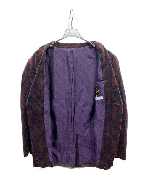 Needles（ニードルズ）Needles (ニードルズ) NOMA t.d. (ノーマティーディー) 総柄ベロアテーラードジャケット ブラウン サイズ:Mの古着・服飾アイテム